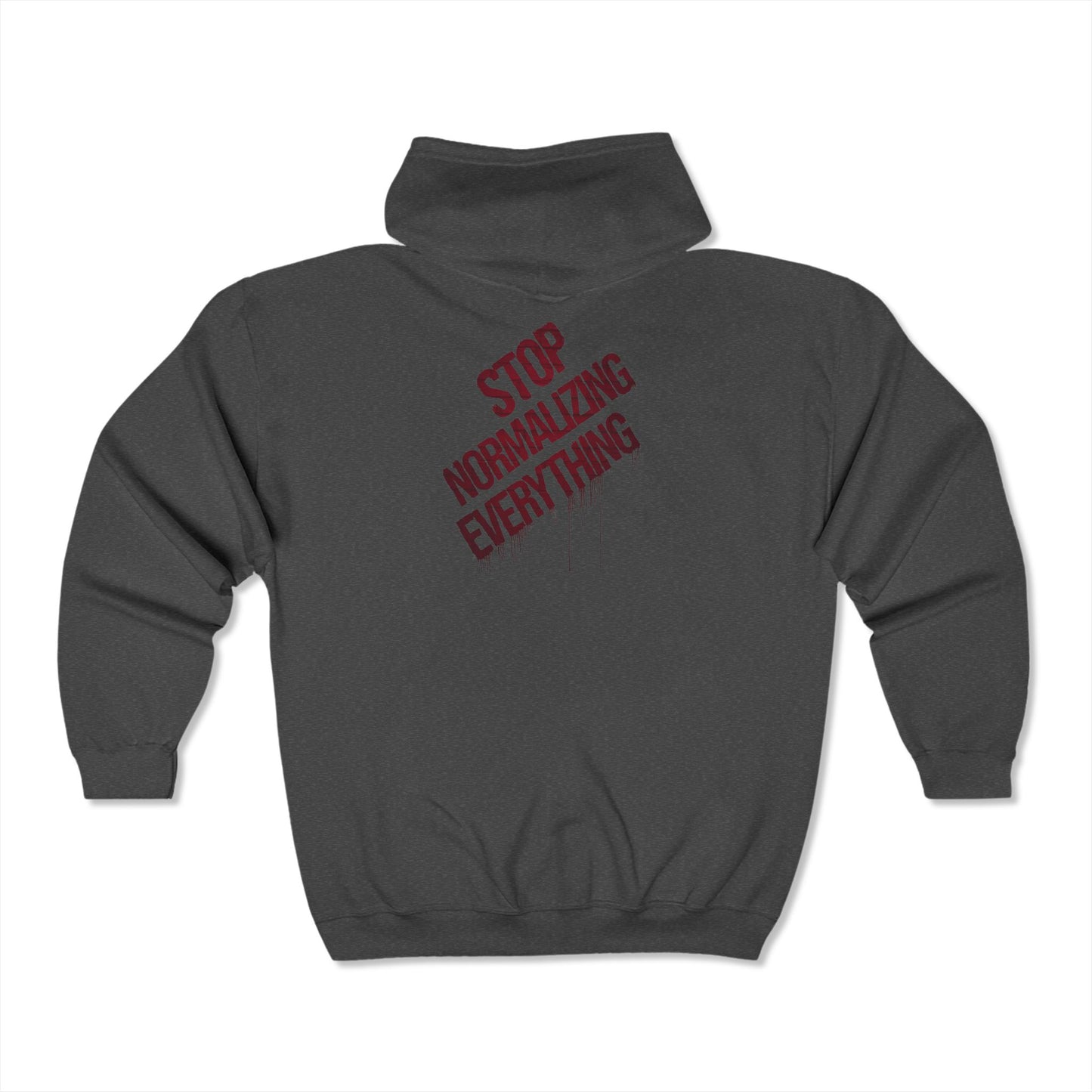 Stop Normalizing Everything Zip-up Hoodie