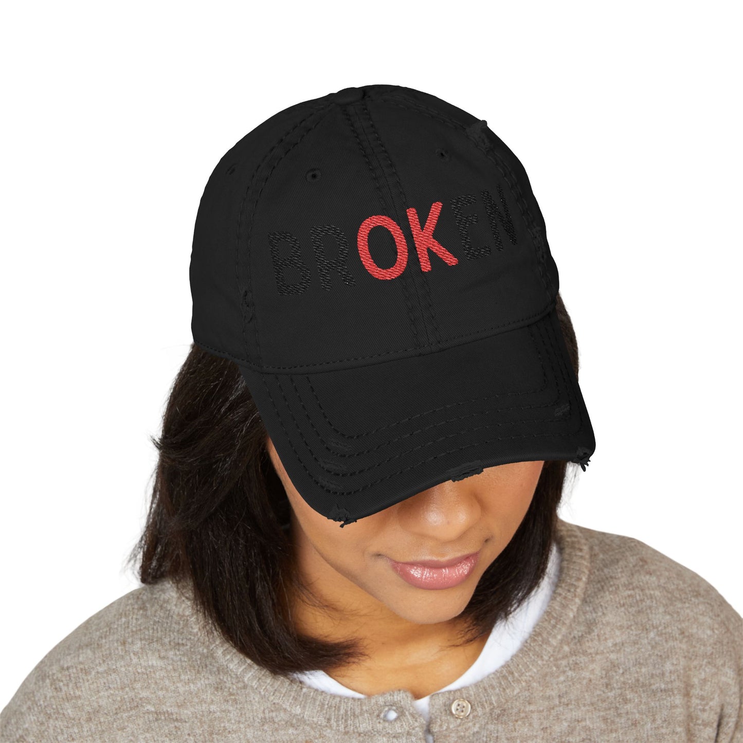 Broken Distressed Cap