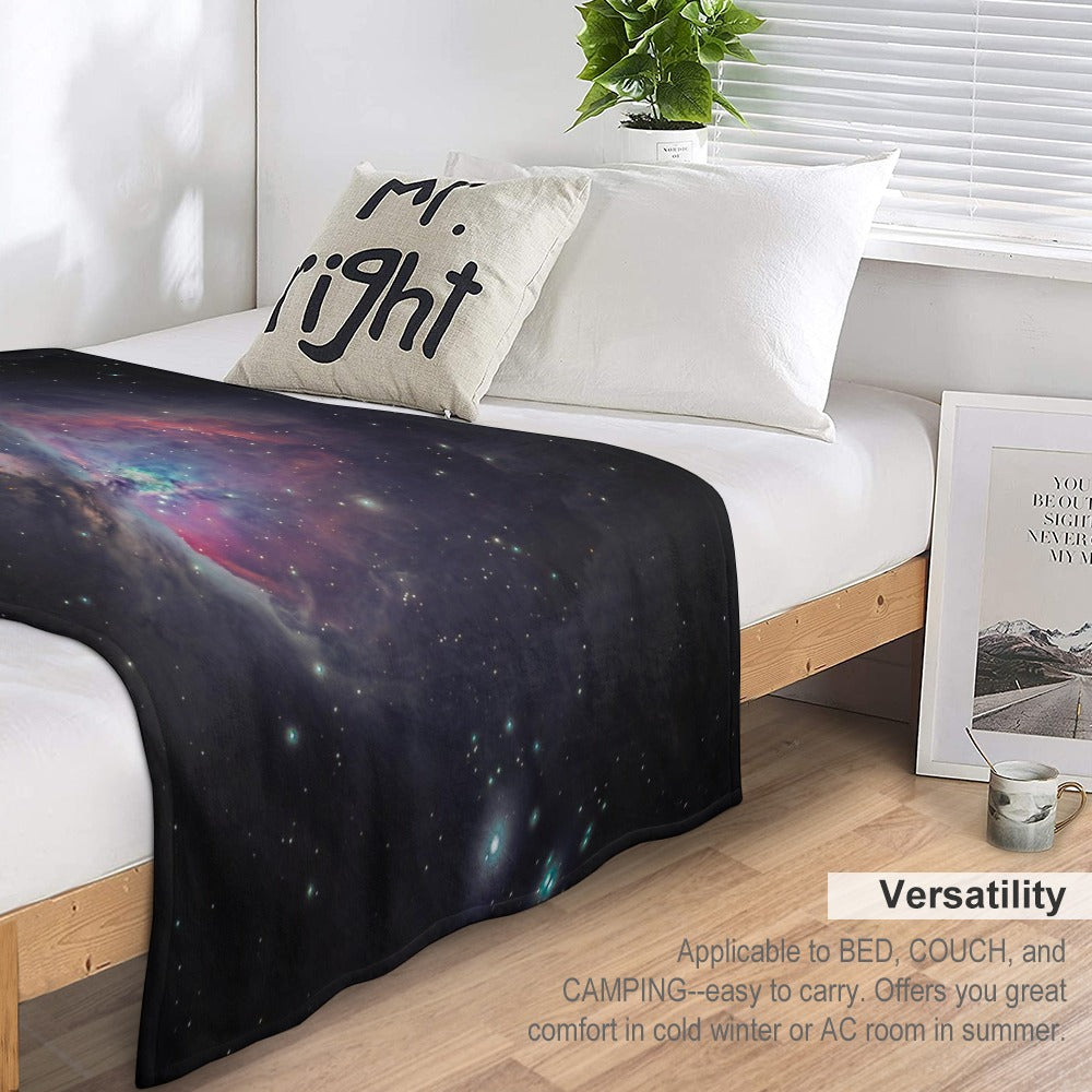 Space Out Flannel Throw Blanket