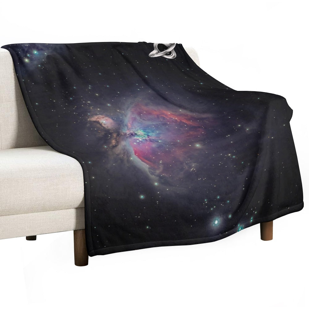 Space Out Flannel Throw Blanket