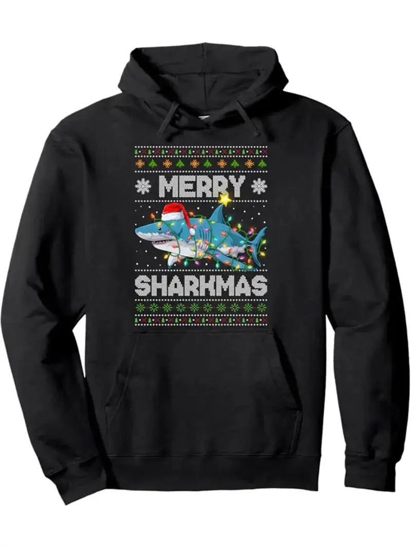 Merry Sharkmas Pullover Hoodie