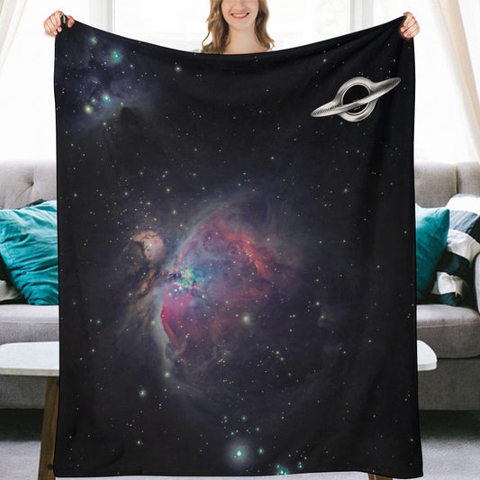 Space Out Flannel Throw Blanket