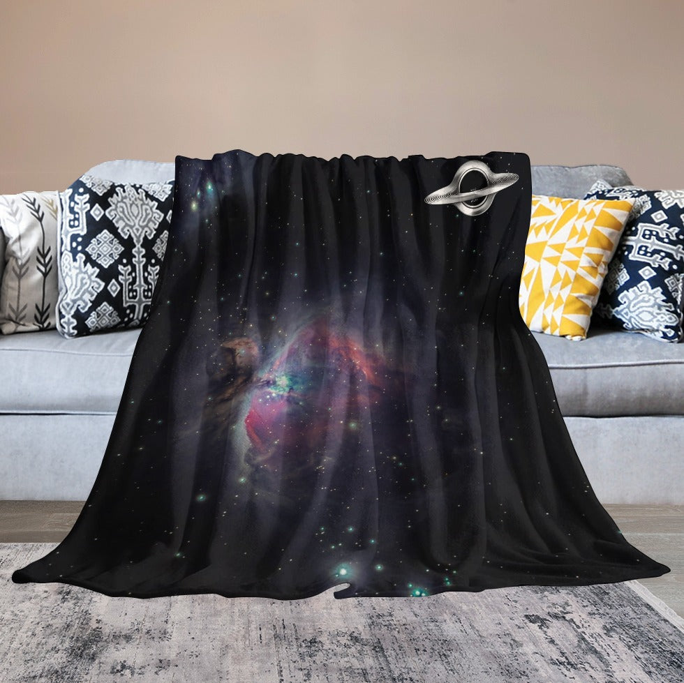 Space Out Flannel Throw Blanket