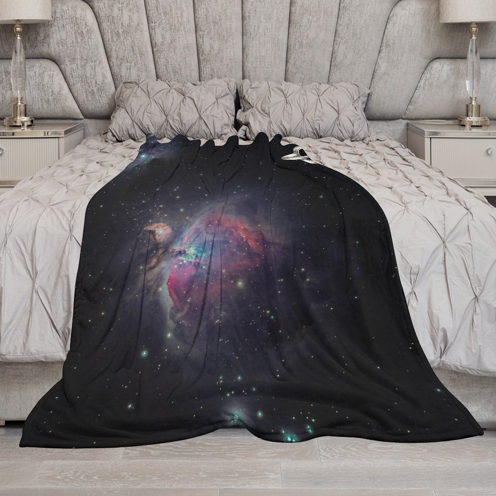 Space Out Flannel Throw Blanket