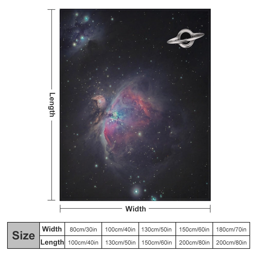 Space Out Flannel Throw Blanket